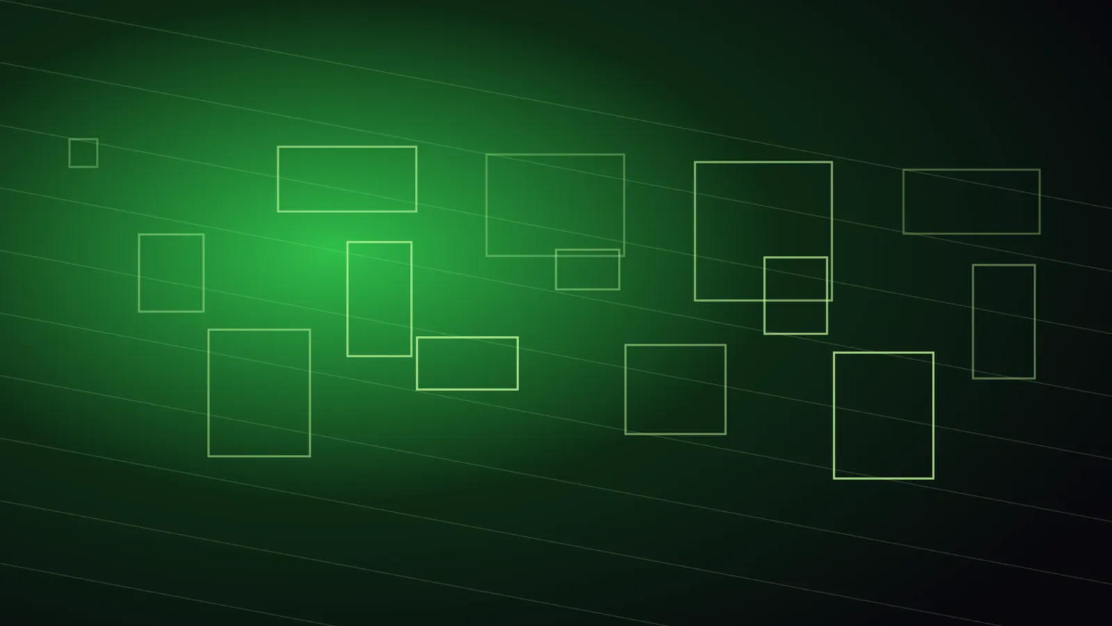 Abstract green geometric artwork
